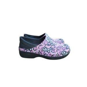 Crocs Neria Pro II Dual Comfort Pink Black Paisley Slip On Clog Shoe Women 8